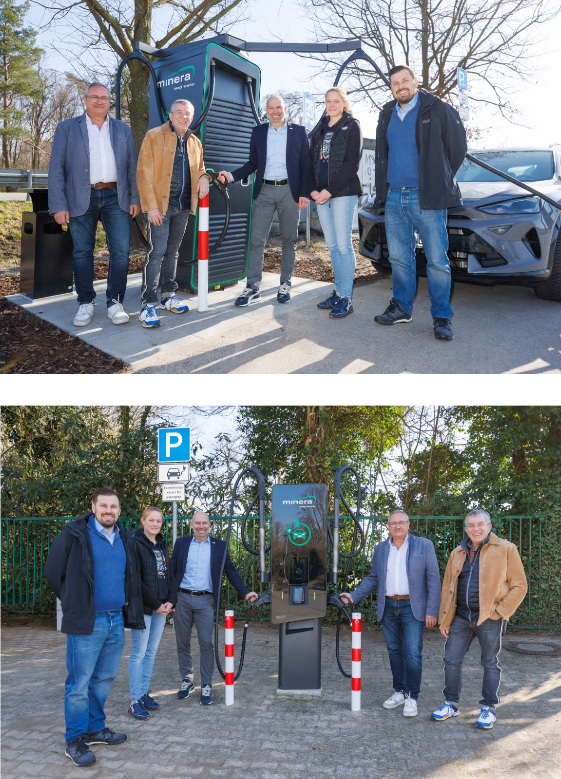 Ketsch baut die Ladeinfrastruktur für E-Autos weiter aus:<br>
Neue Ladestationen am Pendlerparkplatz an der B 35 und am Hallenbad sind in Betrieb
